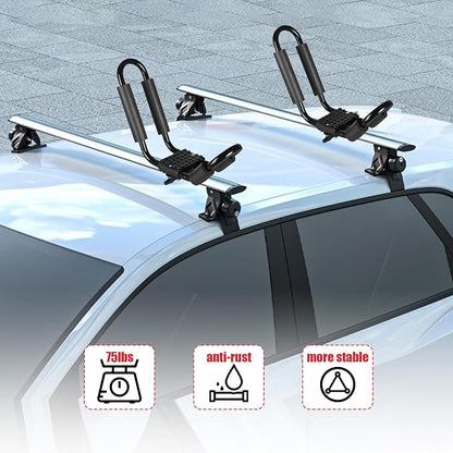 FORWODE Heavy Duty Kayak Roof Rack, 1 Pair J-Bar Kayak Rack - Image 5