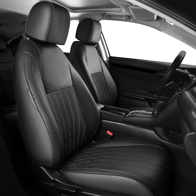 Seat Covers for Honda Civic Sedan 4DR Sedan LX 2022 2023 2024 2025.Faux Leather - Image 3