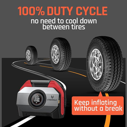 ETENWOLF VORTEX S6 Tire Inflator Portable Air Compressor - Image 4