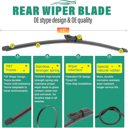 26" 18" 12" Windshield Wiper Blades Replacement - Image 4