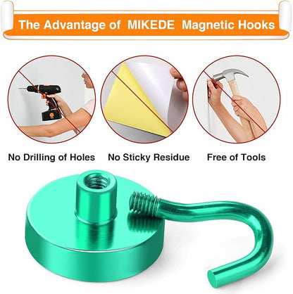 MIKEDE Magnetic Hooks Heavy Duty, 80LB Strong Magnet - Image 4