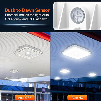 BBESTLED LED Canopy Light with Photocell, 36W 48W 60W Adjustable, ETL&DLC - Image 6