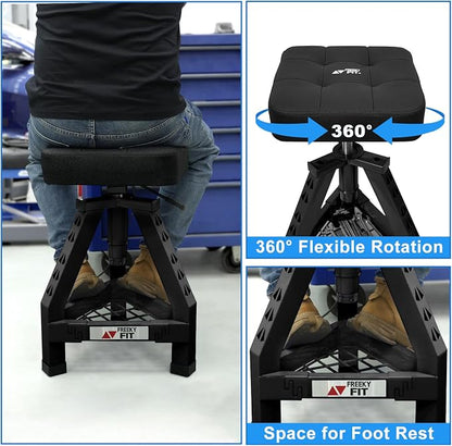 Adjustable Shop Stool, Garage Mechanic Stool Chair, Work Seat - Image 4