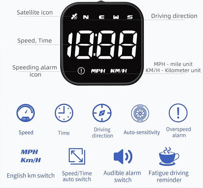 G4S Digital GPS Speedometer, New HUD Car Head Up Display - Image 3