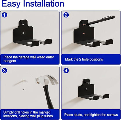 Weed Eater Rack Garage Wall Organizer, Weedeater Hanger Wall Mount - Image 7