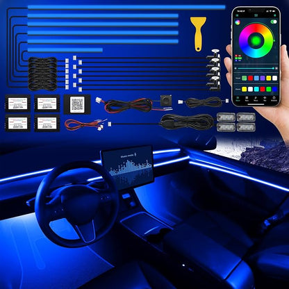 Acrylic Interior Car LED Strip Light by MAODANER