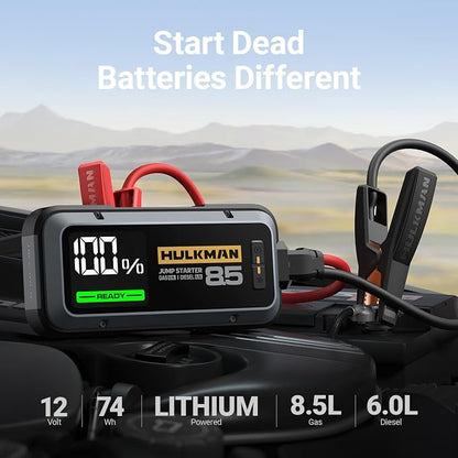 Hulkman Alpha85, Space Gray, 2000A 74Wh Smart Jump Starter, 12V Portable Car - Image 2