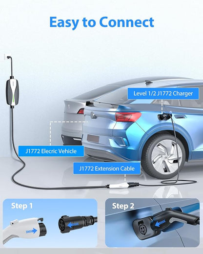 EV Charger Extension Cable, 21ft 40Amp J1772 Extension Cable Compatible - Image 5