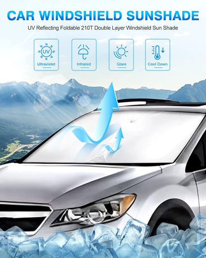 KUST Windshield Sun Shade for Subaru XV Crosstrek 2013–2017 Window Shade Sun - Image 2