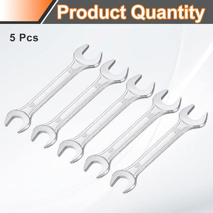 HARFINGTON 5pcs Double Open End Wrench 14mm x 15mm Metric 15 Degree Offset - Image 3