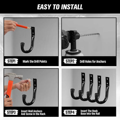 Heavy Duty Garage Storage Hooks, 12-piece Bike Hooks - Image 5