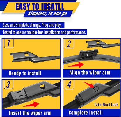 3 wipers Replacement for 2016-2022 Volvo XC90, Windshield Wiper Blades Original - Image 8