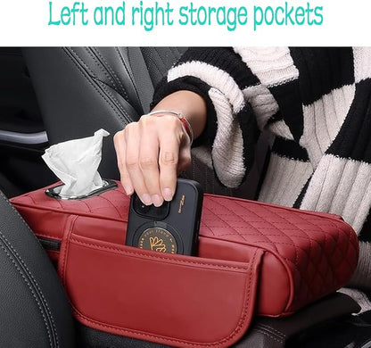 Car Armrest Cover Leather Car Console Covers Box Pad - Image 5