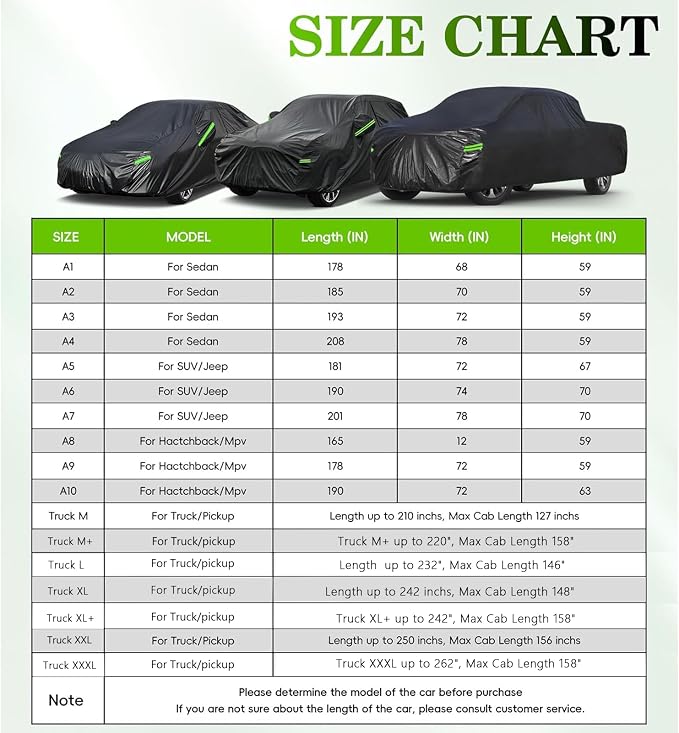 KouKou SUV Car Cover Waterproof All Weather, 7 Layers Outdoor Cover - Image 6