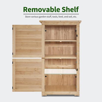 MCombo 30" Deep Wood Sheds & Outdoor Storage, Outside Garden Tool Cabinet Shed - Image 5