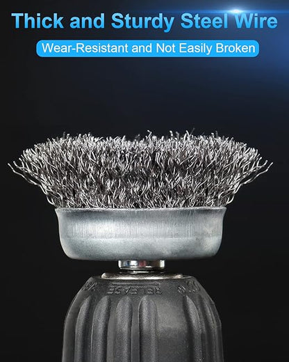 15 Pack Carbon Steel Wire Wheel Brush, Rocaris Cup Brush, Wheel Brush, Pen - Image 4