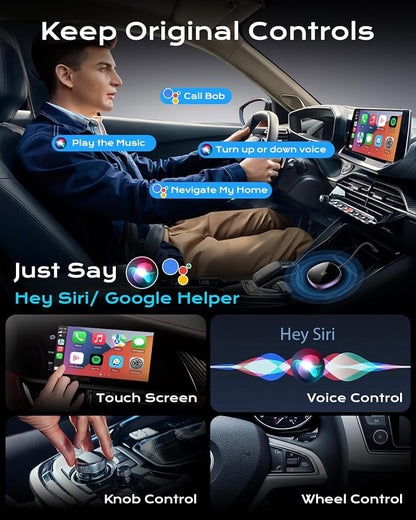 Wireless Carplay Adapter for iPhone & Android Auto 2-in-1, Plug & Play Low - Image 5