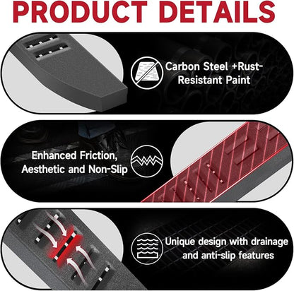 6'' Running Boards Side Steps Nerf Bars – Heavy-Duty Carbon Steel - Image 5