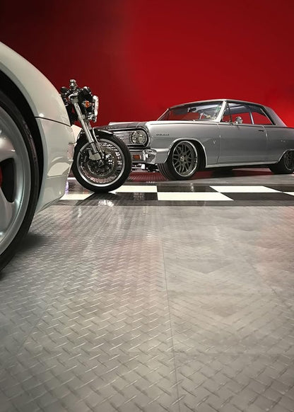 RaceDeck Diamond Plate Design, Durable Interlocking Modular Garage Flooring Tile - Image 3