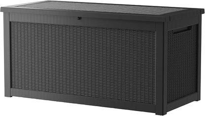 320 Gallon Resin Deck Box, Waterproof Outdoor Storage Bin by Decksplore%E2%80%94BuiltforOutdoor