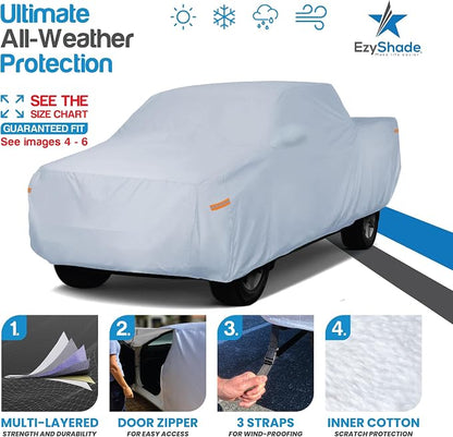 EzyShade 10-Layer Truck Cover Waterproof All Weather. See Vehicle Size-Chart - Image 2
