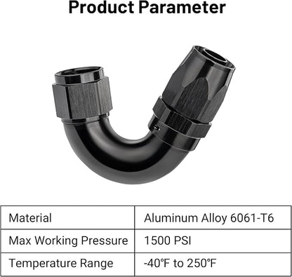 EVIL ENERGY 10AN 150 Degree One Piece Full Flow Hose End Fitting Swivel - Image 3