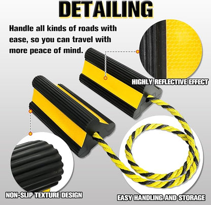 Heavy-Duty Wheel Chocks with Extra-Long Safety Rope - Image 5