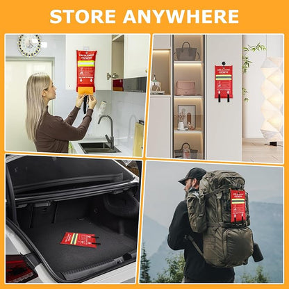 Emergency Fire Blanket, 39.4X 39.4inch Fire Extinguisher Blanket - Image 7