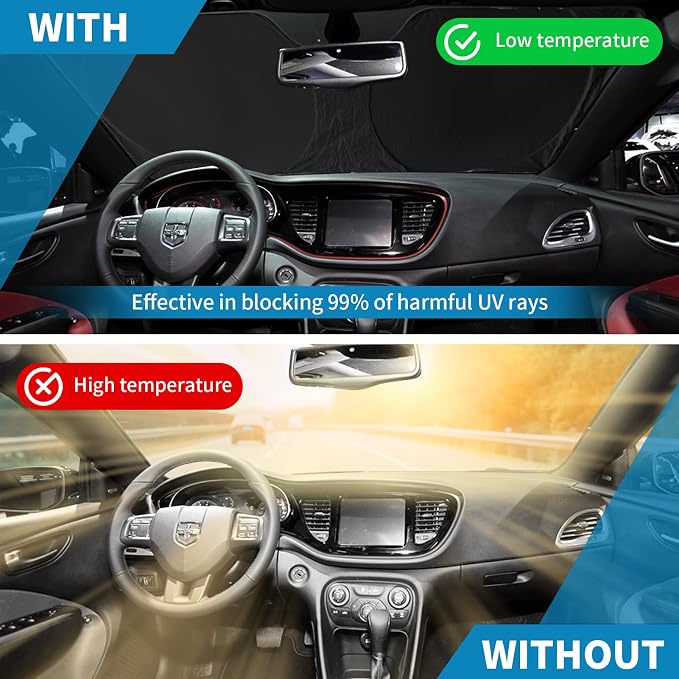 Windshield Sun Shade for Honda Pilot 2016-2025 2026 Windshield Cover, Front - Image 8