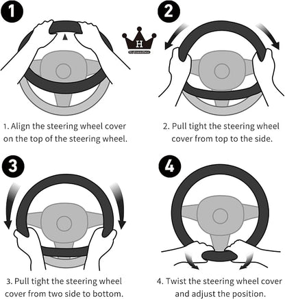 Luxury Fluffy Winter Car Steering Wheel Cover - Image 8
