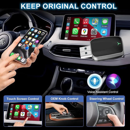Mini Wireless CarPlay & Android Auto Adapter – Plug & Play Dongle, Convert - Image 4
