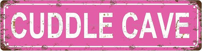 CUDDLE CAVE Non-Embossed Vintage Metal Tin Street Sign Bar Cafe Garage Cave by Unknown