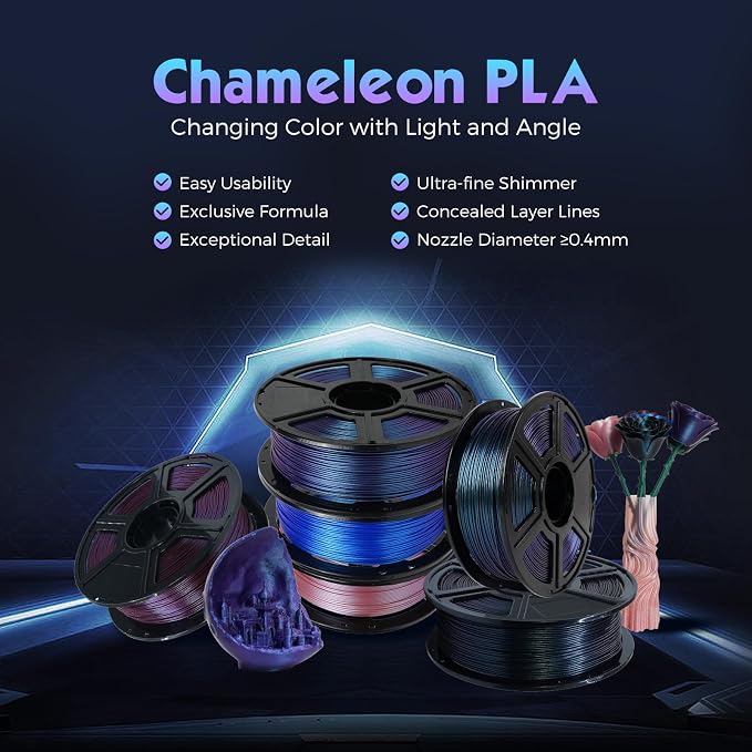 FLASHFORGE PLA Filament 1.75mm +/- 0.02mm Rose Quartz, Color Changeable 3D - Image 2