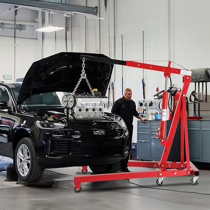 Engine Hoist 2 TON Folding Hydraulic Engine Motor Hoist Cherry Picker Shop - Image 7