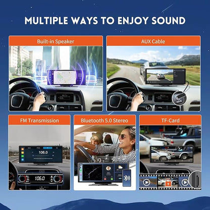 10.26" Wireless Carplay Screen, Portable Car Play & Android Auto Screen - Image 5