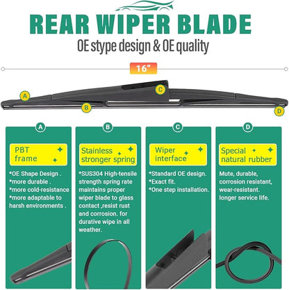 22" 22" 16" Windshield Wiper Blades Replacement - Image 4