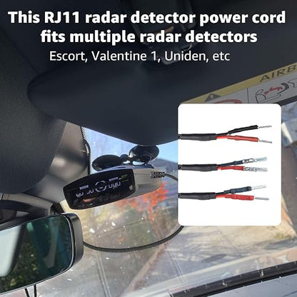 16.5" Radar Detector Hardwire Power Cord Mirror Wire Plug Tap Set - Image 7