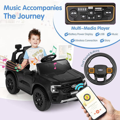 HONEY JOY Ride On Car, 12V Licensed Ford Ranger Electric Vehicle - Image 3
