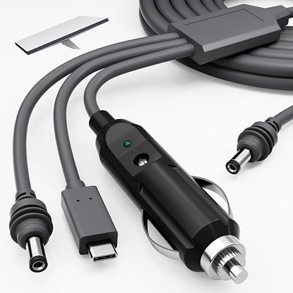 Starlink Mini Power Cable 3-in-1 33FT/10M USB-C to DC 12-24V Car Power Cord by RVMARINEPAT