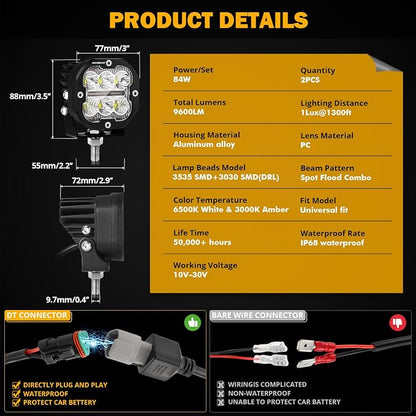 Auxbeam XP-Ultra Series 3 Inch LED Pod - Image 7