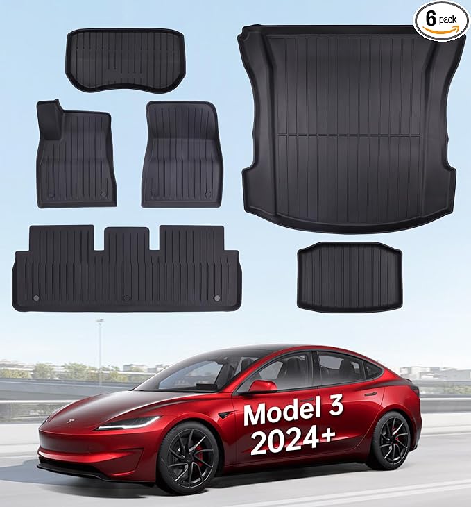 2025 New Version Floor Mats for Model 3 Highland by WekerAuto