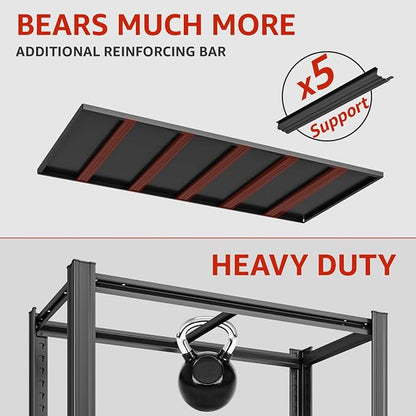 84" H x 55.12" W 5 Tier Metal Garage Shelves, 3000 LBS Heavy Duty Adjustable - Image 4