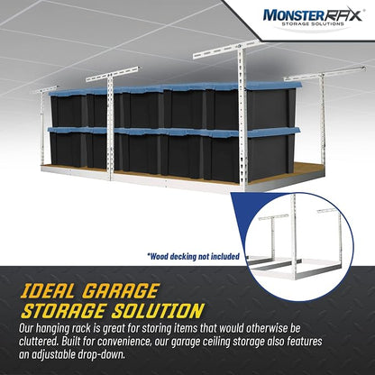 MonsterRax 4x8 Overhead Garage Storage Rack Frame Kit - Image 5