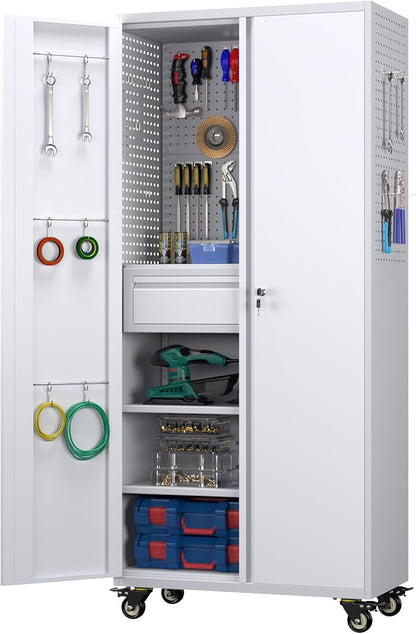 71" Metal Garage Storage Cabinet by SUXXANFurniture