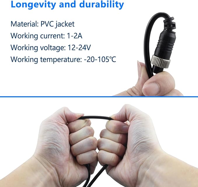 Car Video 4-Pin Aviation Extension Cable - Image 3