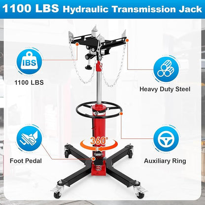 Transmission Jack, Hydraulic Telescoping Transmission Jack - Image 2