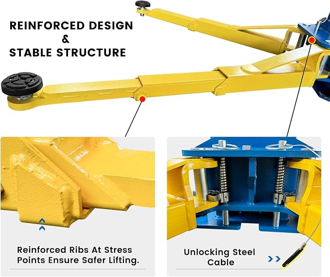 110V Two Post Car Lift 11, 000 LBS Single-Sided Unlocking Overhead Heavy Duty 2 - Image 5