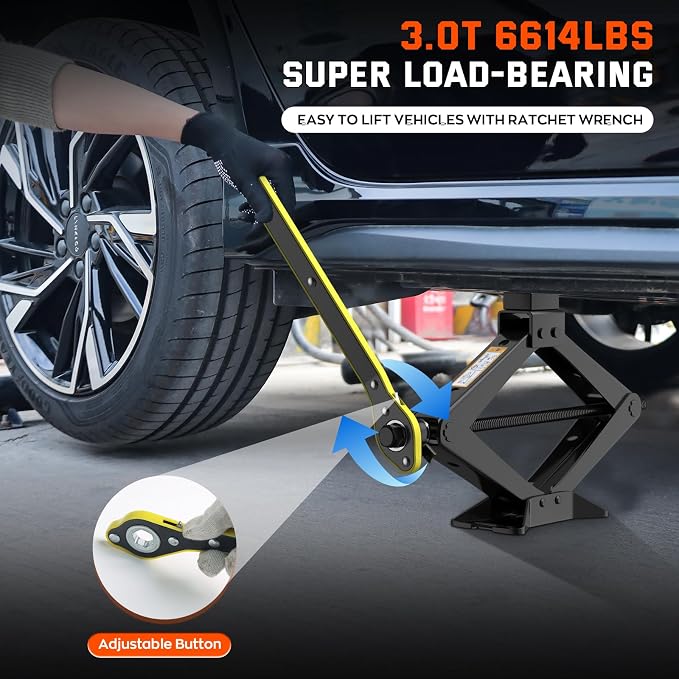 Universal Car Jack Kit Scissor Jack - Image 4