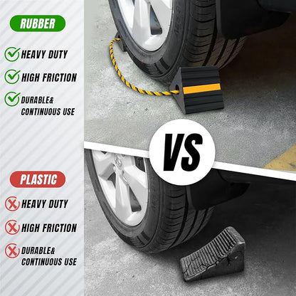 Rubber Wheel Chocks for RV Trailer Camper Truck Car Aircraft Boat, Versatile - Image 6