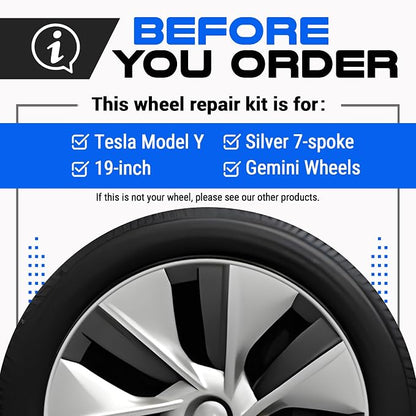 Premium Tesla Wheel Curb Rash Repair Kit - Image 2